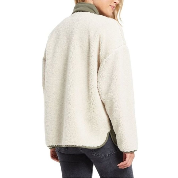 Z Supply Cannon Quilted Sherpa Jacket Dusty Olive Size L NEW - Picture 3 of 16